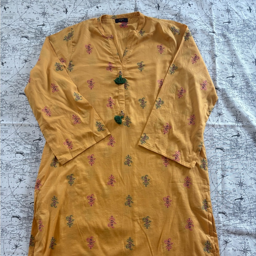 Long Sleeve Floral Embroidered Dress